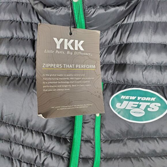 NEW Toray Gram Art Down Puffer Jacket NY Jets Corona Womens XL SLIM FIT M/L Blk - Picture 3 of 16